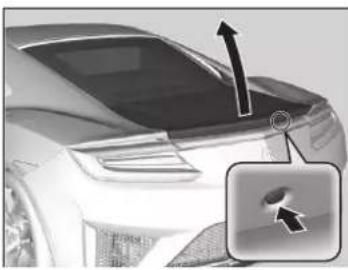 Acura NSX (2020) - Using the Hatch Release Button - 2