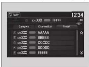 Acura NSX (2020) - ■ Multi-channel preset (for music channels only) - 1