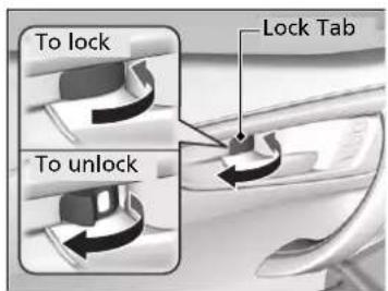 Acura NSX (2020) - Using the Lock Tab - 1