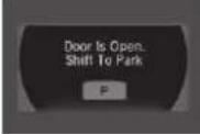 Acura NSX (2020) - Driver Information Interface Warning and Information Messages - 15