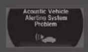 Acura NSX (2020) - Driver Information Interface Warning and Information Messages - 31