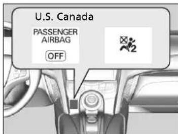 Acura NSX (2020) - Passenger Front Airbag Off Indicator - 1