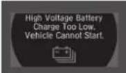 Acura NSX (2020) - Driver Information Interface Warning and Information Messages - 47