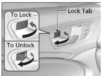 Acura MDX Sport Hybrid (2020) - Using the Lock Tab - 1