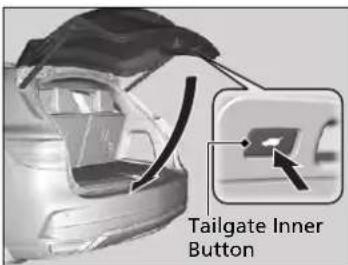 Acura MDX Sport Hybrid (2020) - Using the Tailgate Inner Button - 1