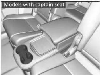 Acura MDX Sport Hybrid (2020) - ■ Second row seat beverage holders - 1