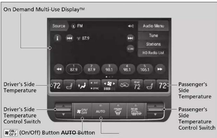 Acura MDX Sport Hybrid (2020) - Using Automatic Climate Control - 1