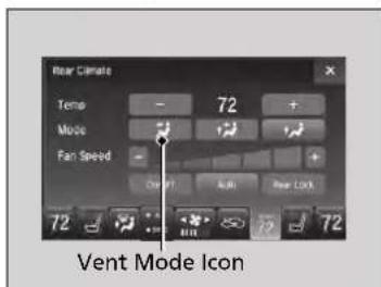Acura MDX Sport Hybrid (2020) - ■ Switching the vent mode - 1