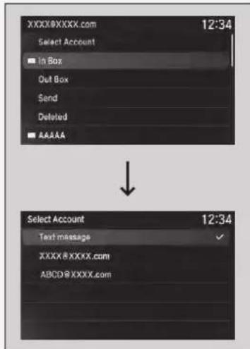 Acura MDX Sport Hybrid (2020) - Selecting a Text/E-mail Message Account - 1