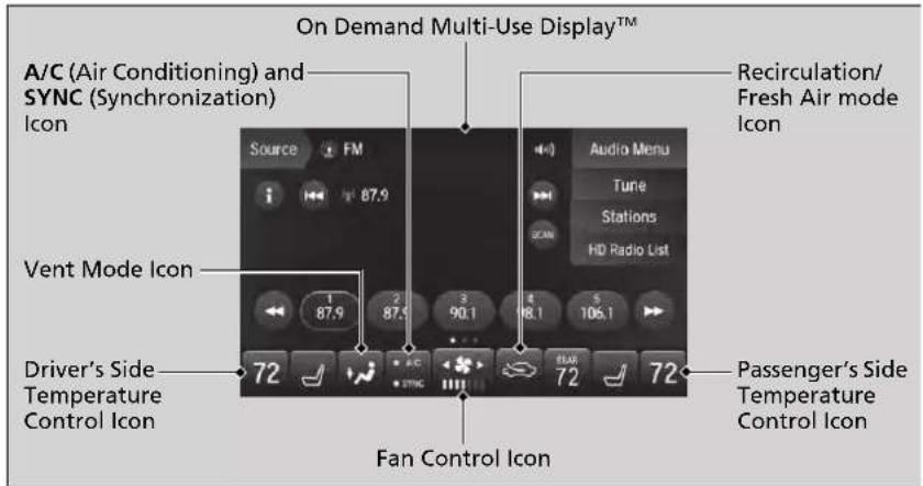Acura MDX Sport Hybrid (2020) - Operating from the On Demand Multi-Use Display™ - 1