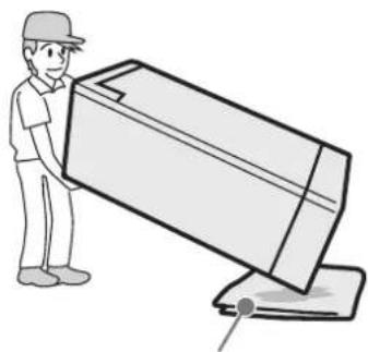 HITACHI R-190ET9 - When moving or carrying ...To avoid damaging, wetting, soiling the floor, or to avoid injury. - 5