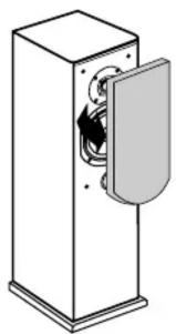 ONKYO D-205F - Attaching and detaching the speaker grilles - 1