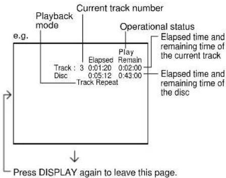 ONKYO DV-C600 - Press the DISPLAY button during playback. - 2