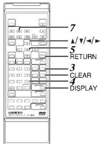 7 ▲/▼/◄/ 5 RETURN 3 CLEAR 4 DISPLAY ONEVO ON/OFFIC 1.0 GB DVD