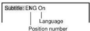 ONKYO DV-C600 - Press the SUBTITLE button during playback. - 1