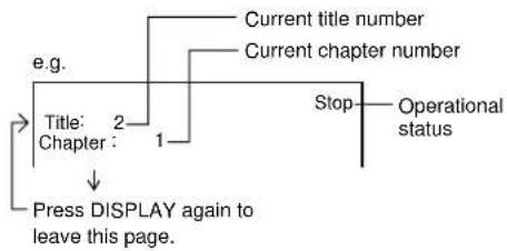 ONKYO DV-C600 - Stop playback and press the DISPLAY button. - 1