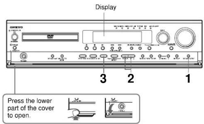 Display ONETO 3 Press the lower part of the cover to open. 1 2 3 2 1