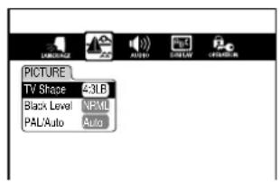 PICTURE TV Shape 43LB Black Level HTML PAL/Auto Auto