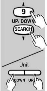 9 UP/ DOWN SEARCH Unit DOWN UP m
