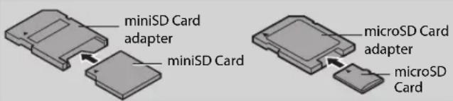 miniSD Card adapter miniSD Card microSD Card adapter microSD Card