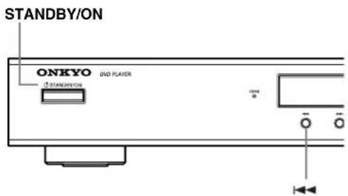 STANDBY/ON ONKYO DVD PLAYER 5 STANDBYON