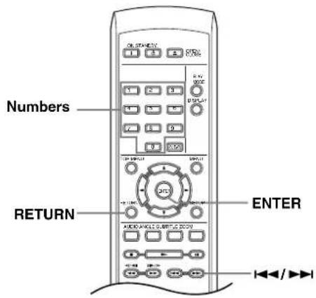 Numbers RETURN ENTER