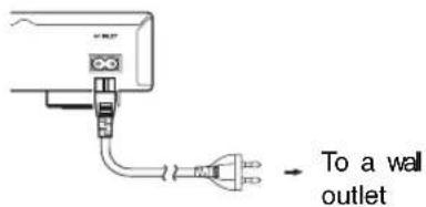 To a wall outlet