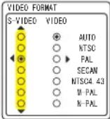 HITACHI CP-X5 - INPUT Menu (continued) - 1