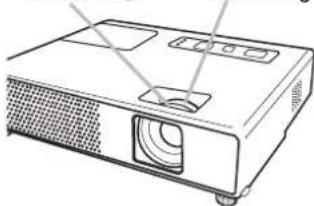 HITACHI CP-X5 - Adjusting the zoom and focus - 1