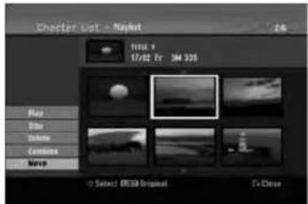 Chapter List - Maylet 26 Image x 17/02 fr 3M 335 Play Enter Sequence Customs Move Select: ESSB Imageset To Close
