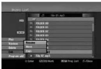 Music List H0 FOLDER 00 FOLDER 01 FOLDER 02 FOLDER 03 FOLDER 04 Programs None Zmp1 Programs and File 01.mp3 C:\Editor\GCD/DVD\Work\MSS\Prog\List\tFS Class