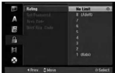 Rating Get Password Array Code Quick Run Code No Limit 8 (Adult) 7 6 5 4 3 2 1 (Kids) Prev. Move Select