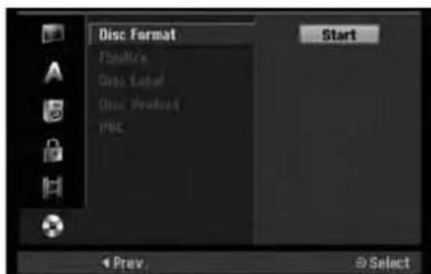 Disc Format Formatize Disc Output Disc Preview HBC Start Prev. Select