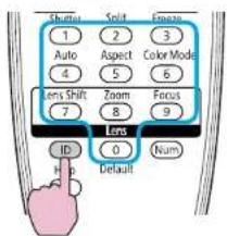 Shutter 1 Auto 4 Lens Shift 7 ID H Split 2 Aspect 5 Zoom 8 Focus 9 Default Num Emotion 3 Color Mode 6 Lens