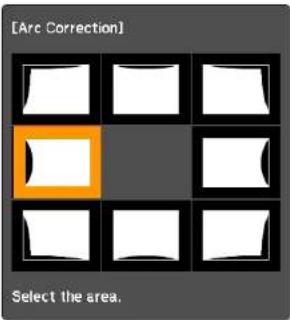 [Arc Correction] Select the area.