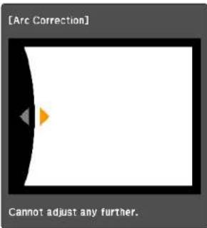 [Arc Correction] Cannot adjust any further.