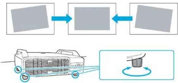 EPSON EB-Z10005U - Adjusting the Tilt of the Projected Image - 1