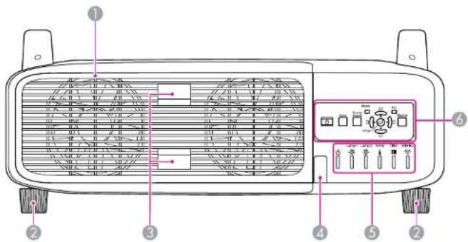 Diagram of a device rear panel with labeled components and internal wiring layout