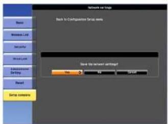 Network on Vlog Back to Configuration Settings Save the network settings? Yes No Cancel