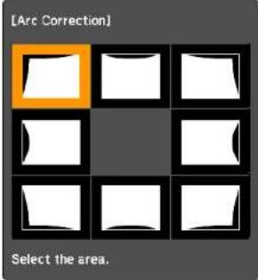 [Arc Correction] Select the area,