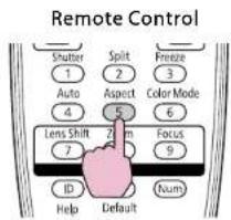 Remote Control Shutter Split Freeze 1 2 3 Auto Aspect Color Mode 4 5 6 Lens Shift Zim Focus 7 9 ID Num Help Default