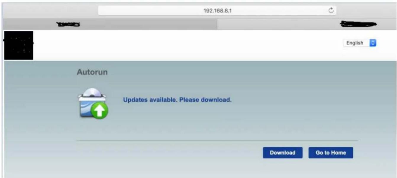 192.168.8.1 English Autorun Updates available. Please download. Download Go to Home