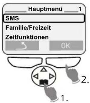 T-Mobile Sinus 721 Komfort - Menü-Führung am Beispiel „Datum und Uhrzeit einstellen“ - 3