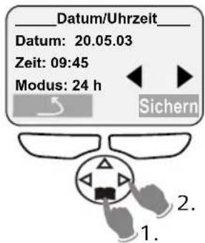 T-Mobile Sinus 721 Komfort - Menü-Führung am Beispiel „Datum und Uhrzeit einstellen“ - 11