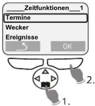 T-Mobile Sinus 721 Komfort - Menü-Führung am Beispiel „Datum und Uhrzeit einstellen“ - 5