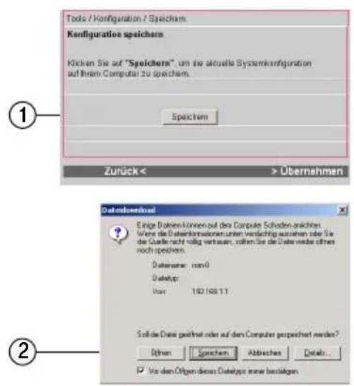 T-Mobile Teledat Router 631 - Konfiguration speichern - 1