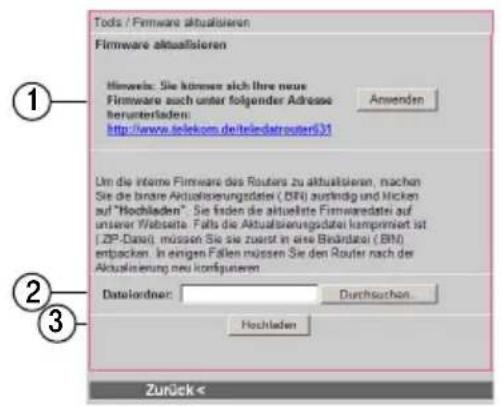 T-Mobile Teledat Router 631 - Firmware aktualisieren - 2