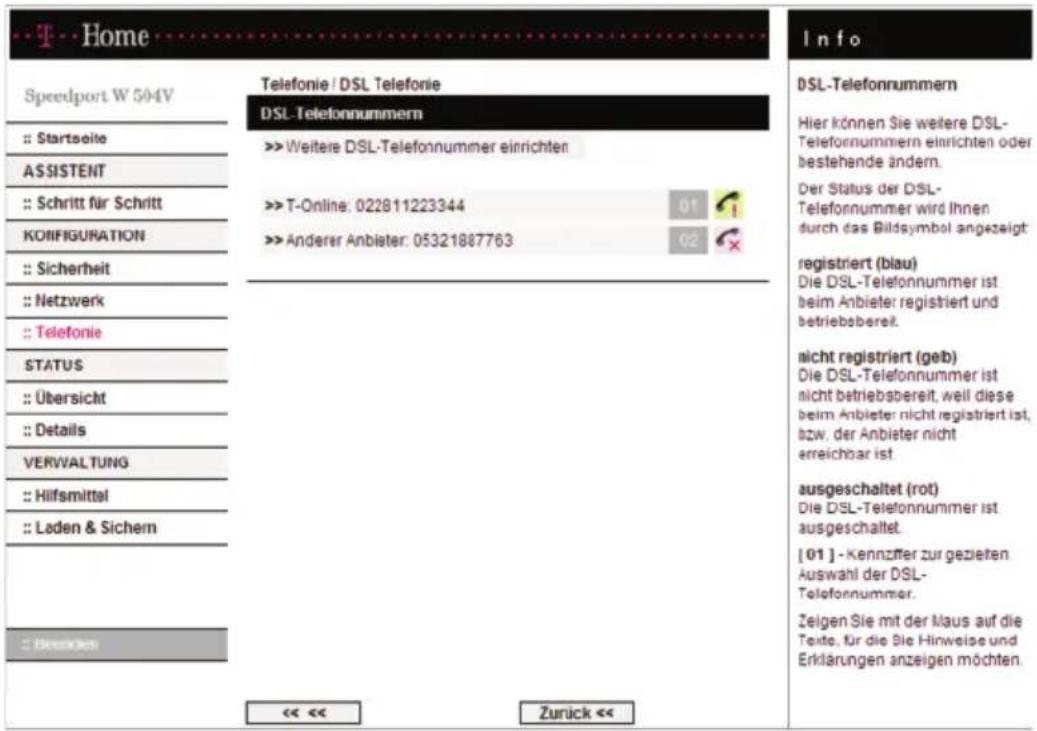 T-Mobile Speedport W 504V - DSL-Telefonie - 1