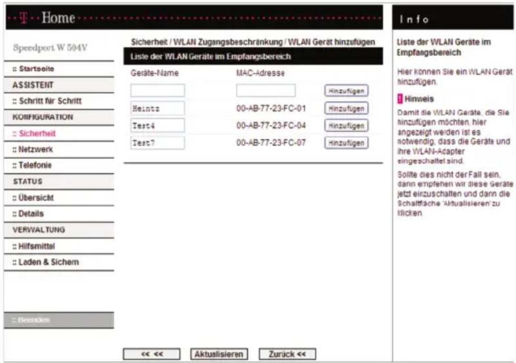 T-Mobile Speedport W 504V - Weitere WLAN-Clients hinzufügen - 1
