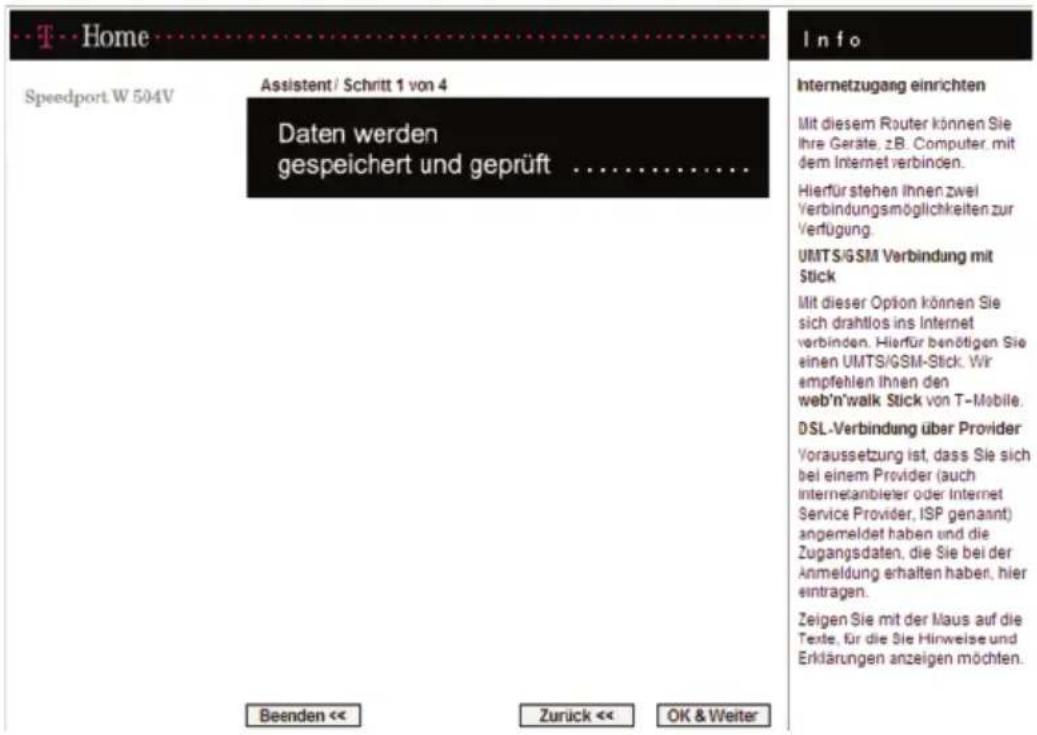 T-Mobile Speedport W 504V - Internetzugang über eine UMTS-/GSM-Verbindung einrichten - 2